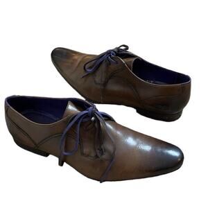 TED‎ BAKER LONDON  MARTT2 MEN'S  BROWN  LEATHER OXFORD  SHOES SIZE 43